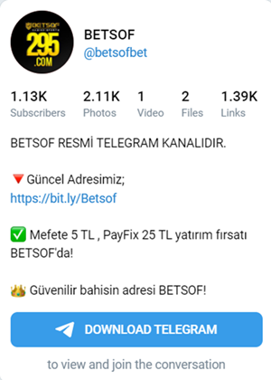 betsof Yeni Android Adresi Değişti